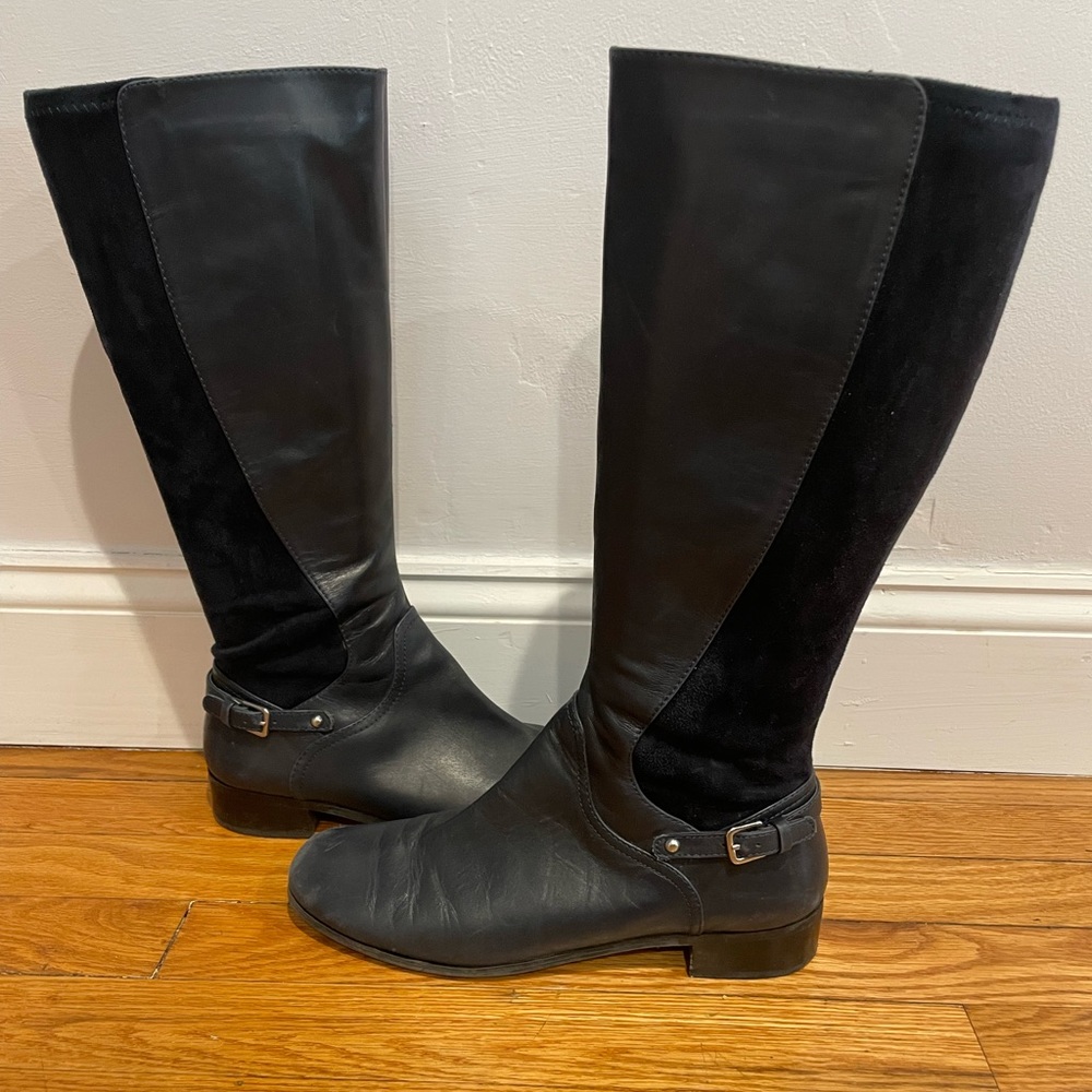 Nine West Vintage America Collection Navy Boots Size 9